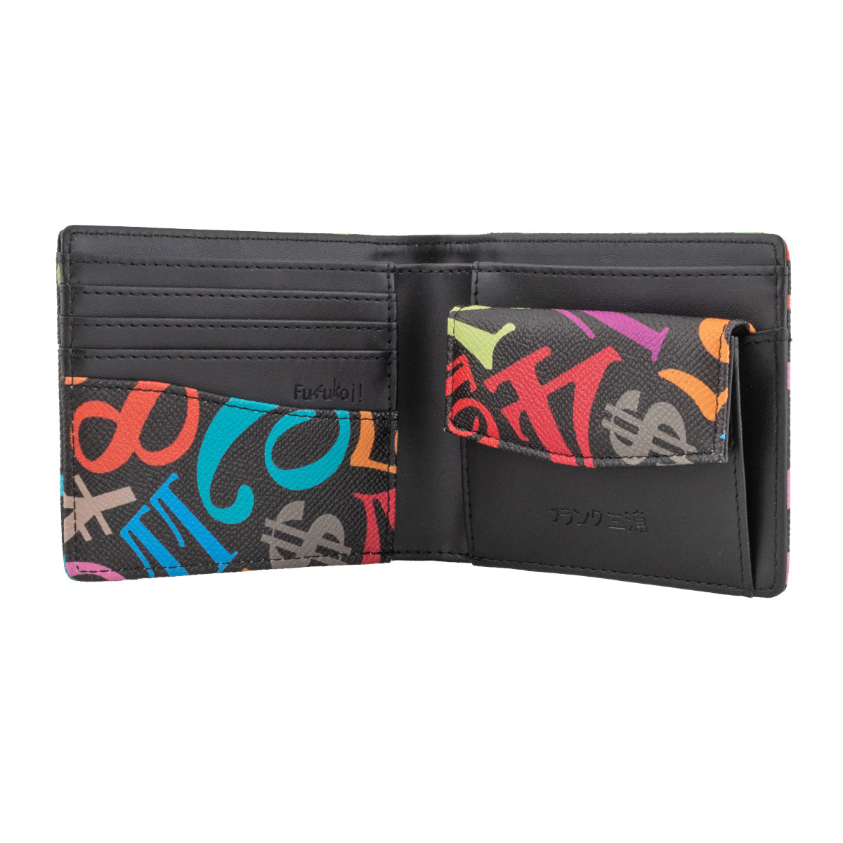 Frank Miura Miracle Wallet, Bifold, Men's and Women's, Rainbow Black and Rainbow White, FMS22