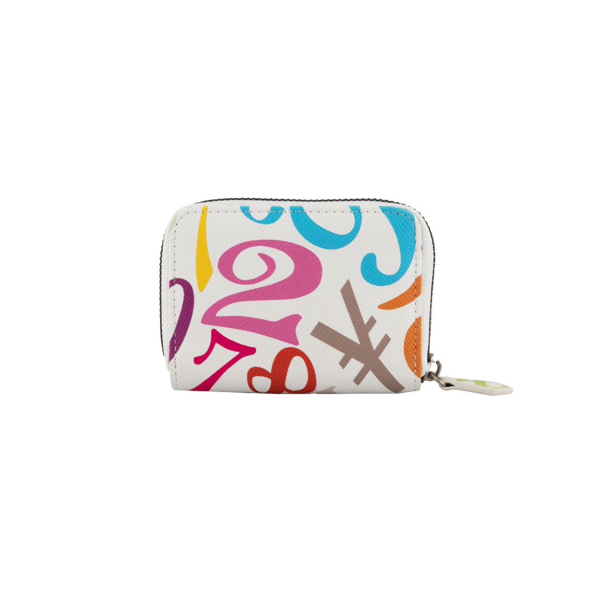 Frank Miura Miracle Wallet with Round Zipper and Coin Purse, Men's and Women's, Rainbow Black and Rainbow White, FMS24