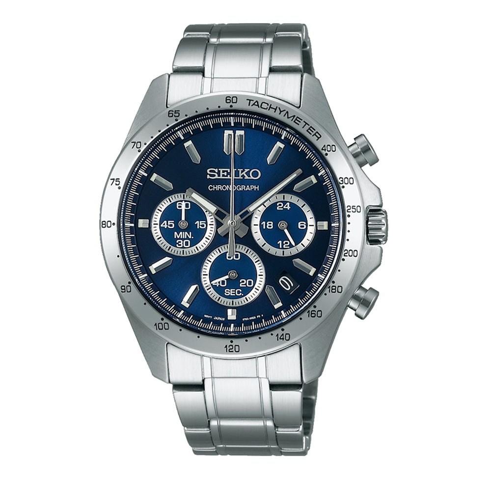 【国内正規品】 SEIKO セイコー セレクション スピリット 腕時計 8Tクロノ SBTR011 メンズ クオーツ アナログ クロノグラフ ステンレス ブルー シルバー