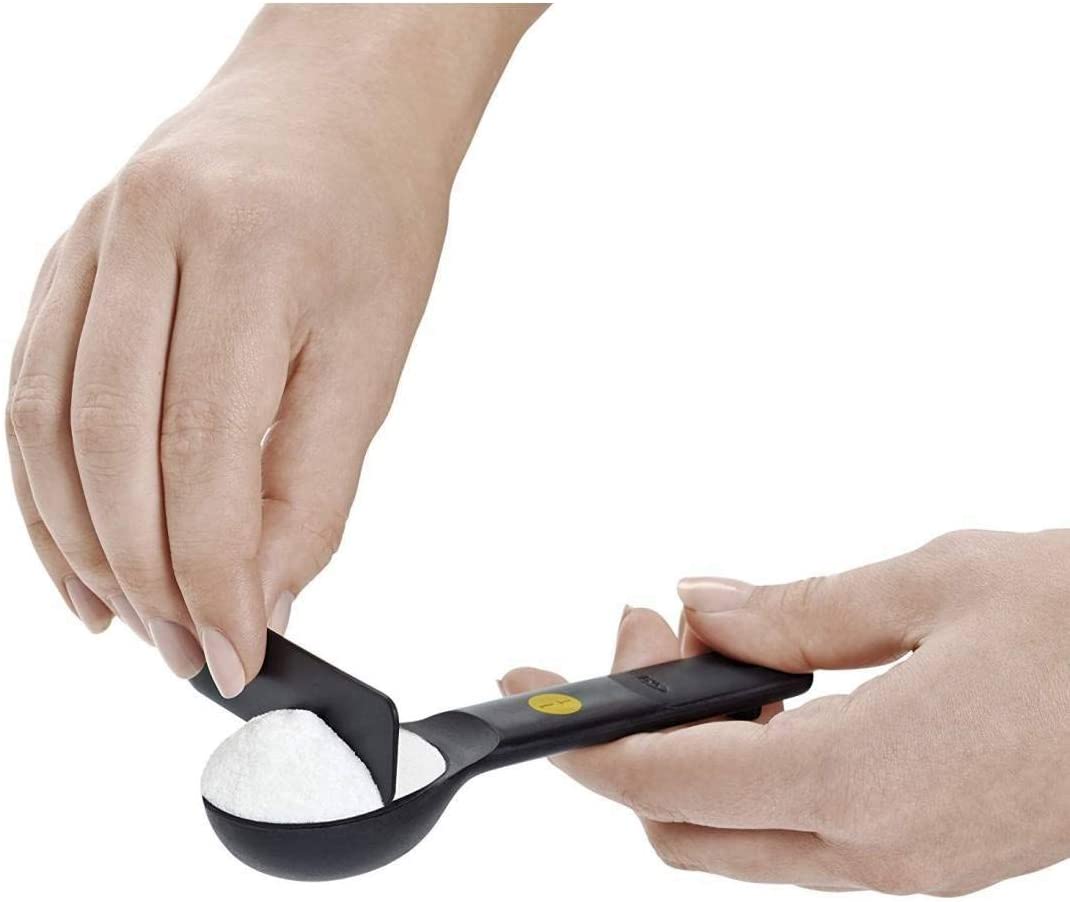 OXO GoodGrips 7-Piece Plastic Measuring Spoons, Black, 11121901