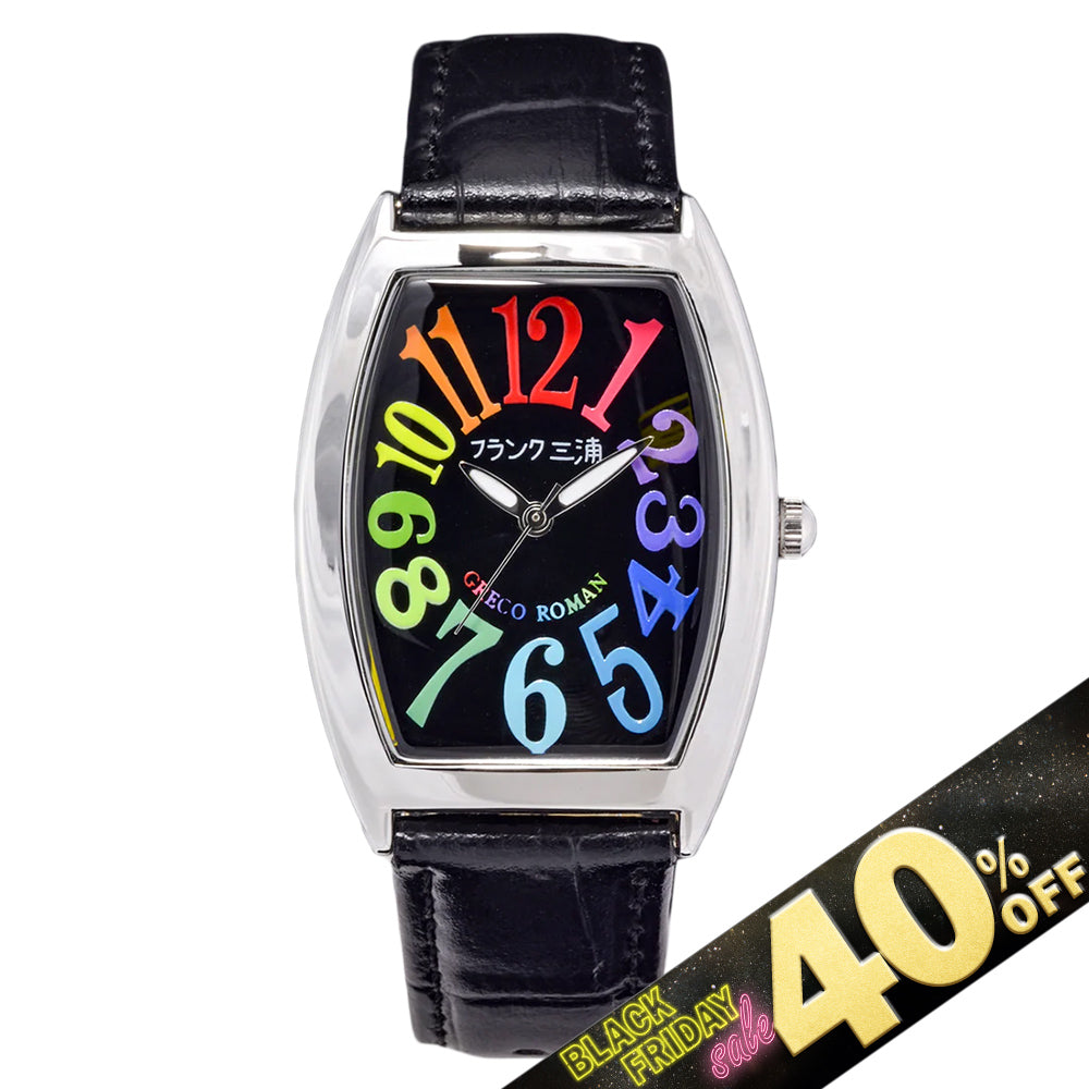 『40%OFF BLACK FRIDAY SALE』 [フランク三浦] 腕時計 零号機(改) レインボーブラック FM00K-CRB