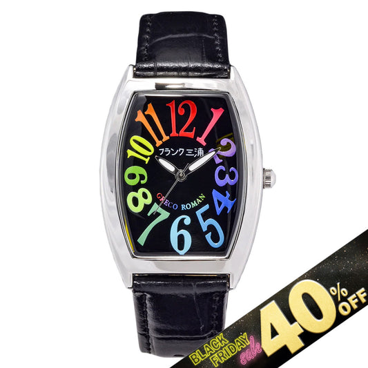 『40%OFF BLACK FRIDAY SALE』 [フランク三浦] 腕時計 零号機(改) レインボーブラック FM00K-CRB