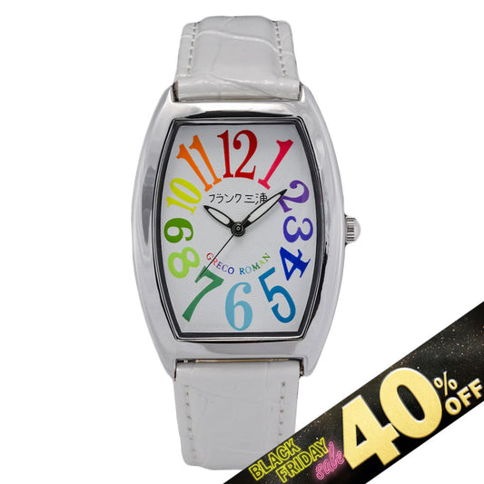 『40%OFF BLACK FRIDAY SALE』 [フランク三浦] 腕時計 零号機(改) レインボーホワイト FM00K-CRW