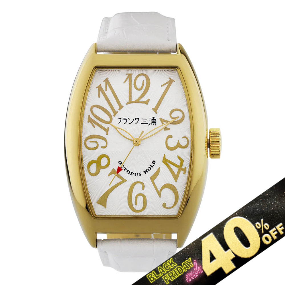 『40%OFF BLACK FRIDAY SALE』 [フランク三浦] 腕時計 六号機(復刻改) DCホワイトゴールド FM06DC-WHGD