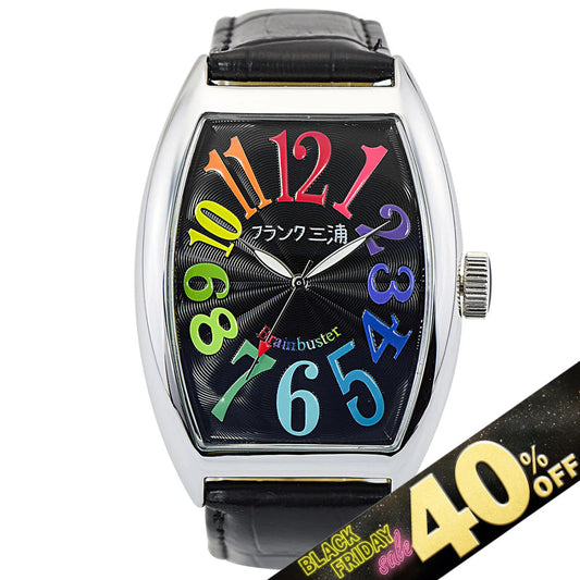『40%OFF BLACK FRIDAY SALE』 [フランク三浦] 腕時計 六号機(改)マグナム レインボーブラック FM06K-CRB
