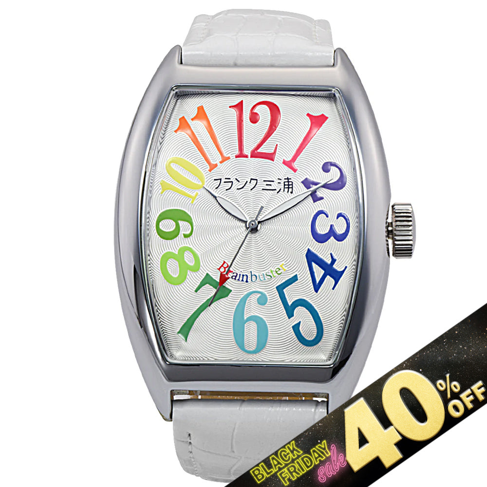 『40%OFF BLACK FRIDAY SALE』 [フランク三浦] 腕時計 六号機(改)マグナム レインボーホワイト FM06K-CRW