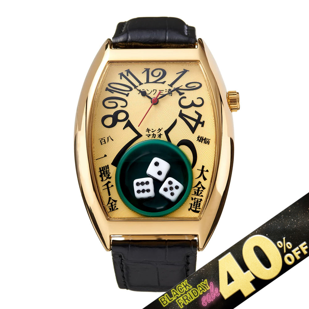 『40%OFF BLACK FRIDAY SALE』 [フランク三浦] 腕時計 キングマカオ Gamble Watch ゴールデンマカオ FM12-GDGD