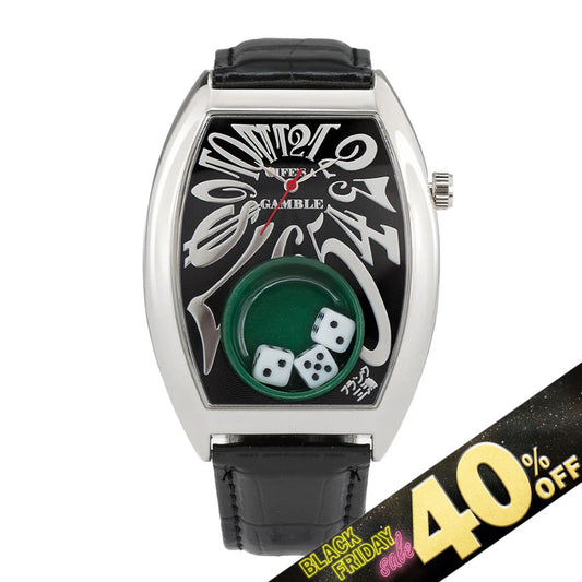 『40%OFF BLACK FRIDAY SALE』 [フランク三浦] 腕時計 キングマカオ Gamble Watch シルバー ブラックFM14-SVBK