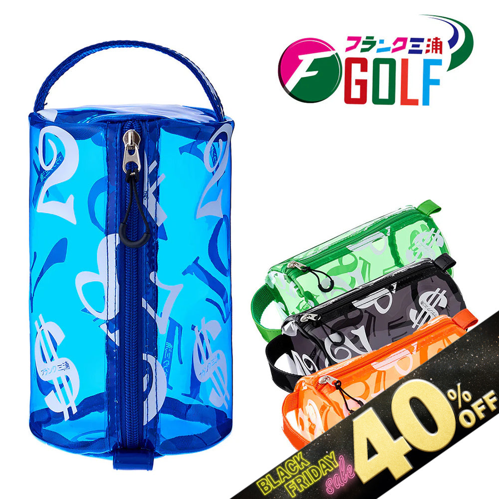 『40%OFF BLACK FRIDAY SALE』 [フランク三浦] ゴルフ ポーチ大 スケルトン FMG-SK-BP