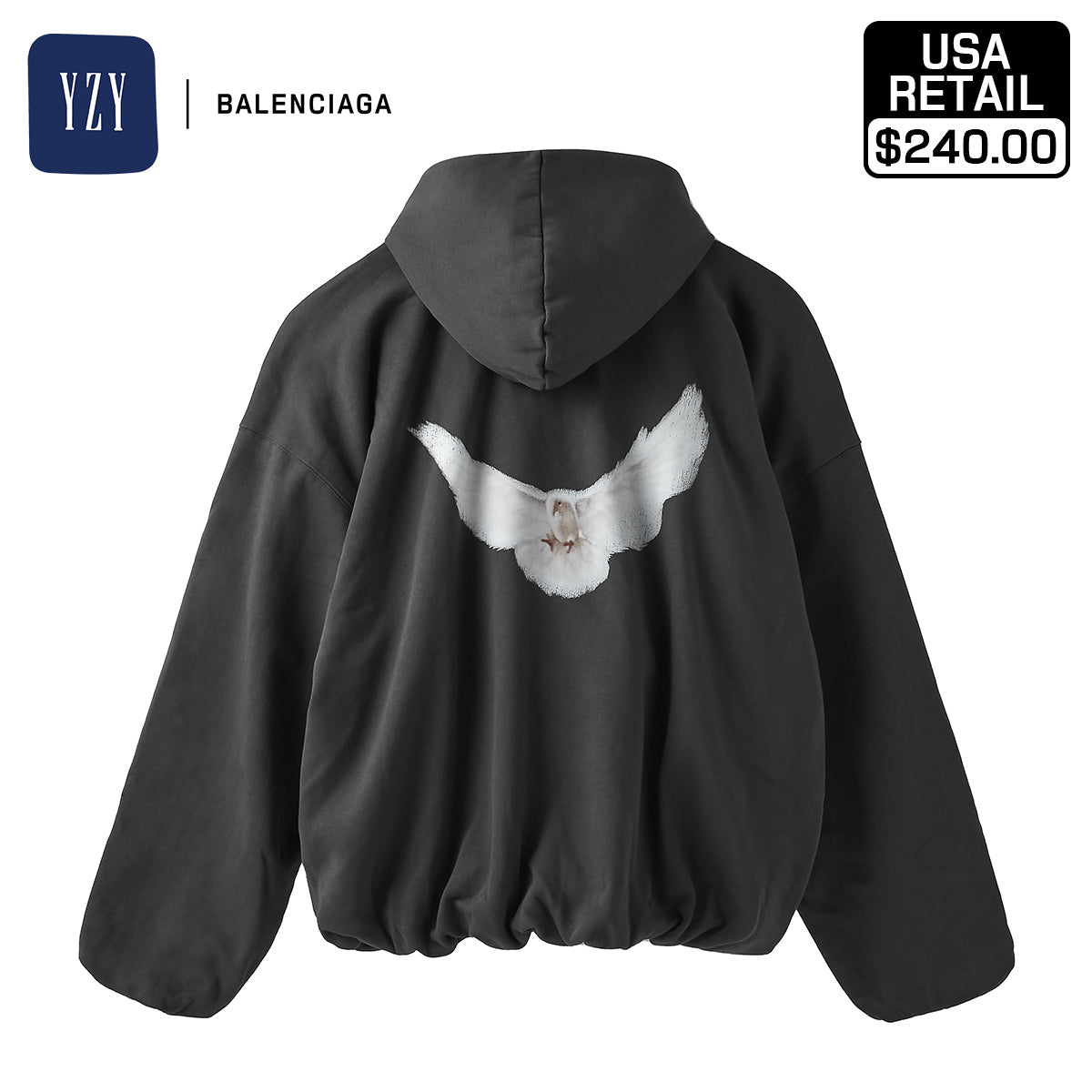 YEEZY × GAP ENGINEERED BY BALENCIAGA 05A DOVE HOODIE 460551-00-2 BLACK12