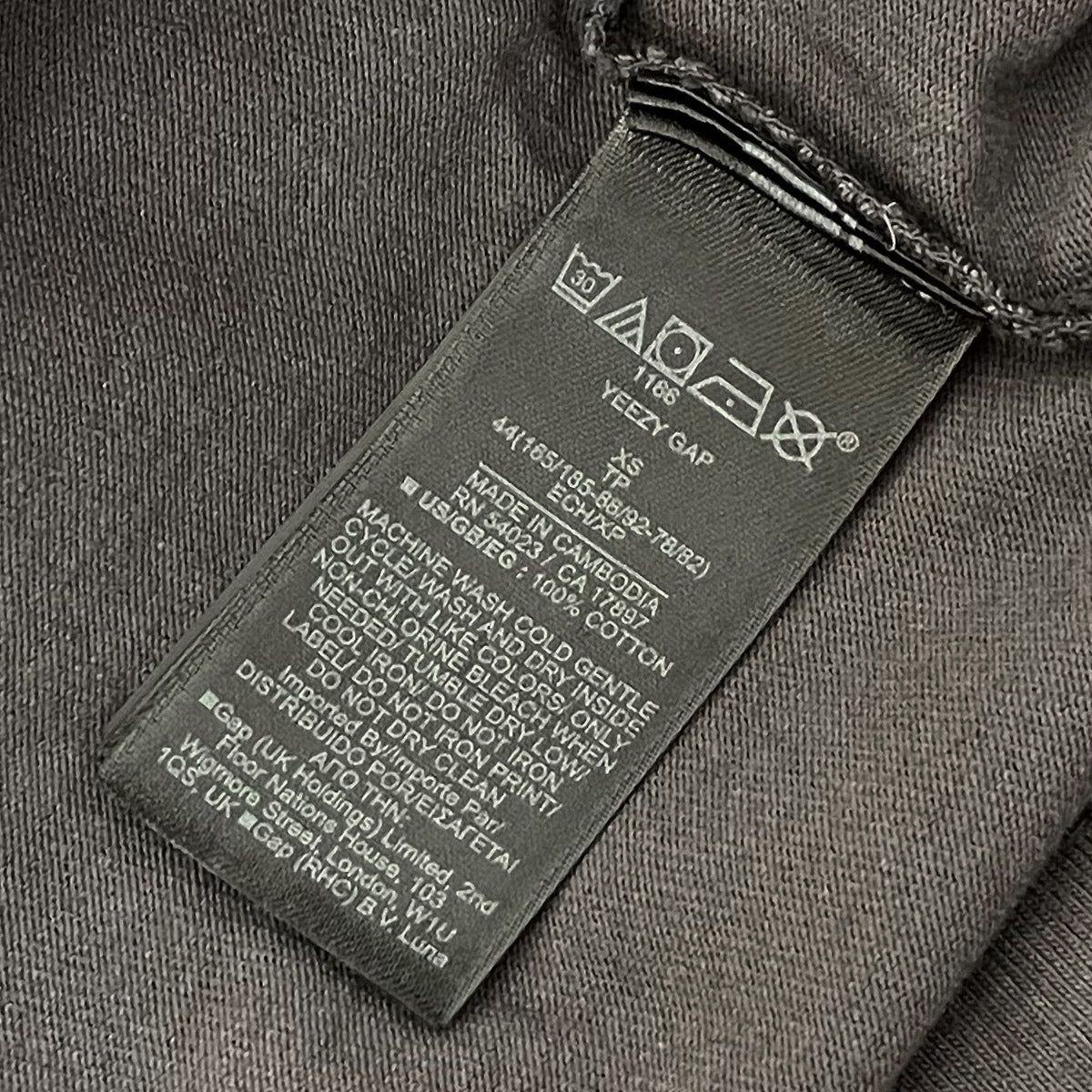 『50%OFF BLACK FRIDAY SALE』 [YEEZY × GAP ENGINEERED BY BALENCIAGA] 53 DOVE 3/4 SLEEVE TEE 471286-01-2 DARKGREY1