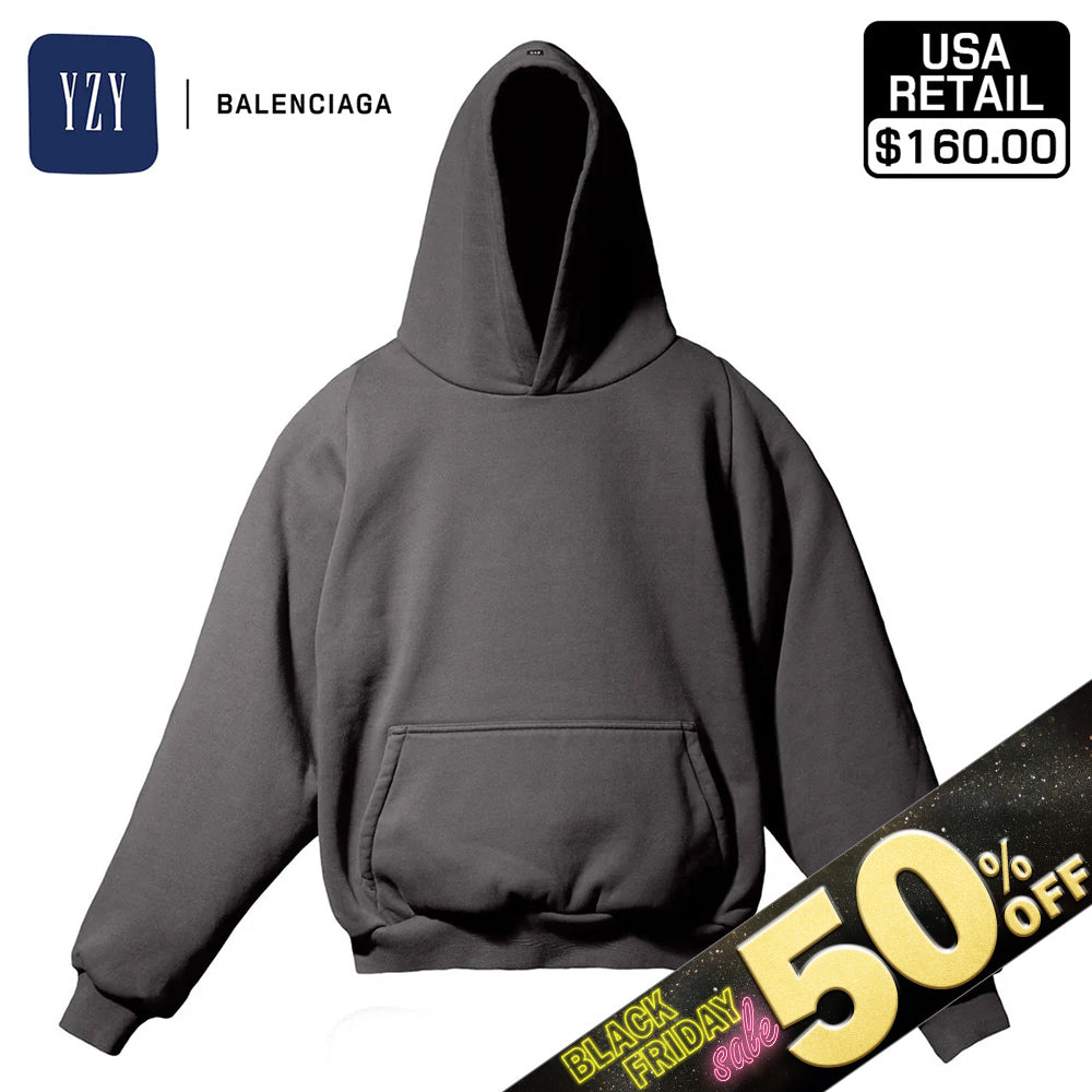 『50%OFF BLACK FRIDAY SALE』 [YEEZY × GAP ENGINEERED BY BALENCIAGA] 55 SHRUNKEN HOODIE 470824-00-2 DARK GREY 1
