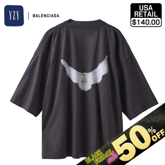 『50%OFF BLACK FRIDAY SALE』 [YEEZY × GAP ENGINEERED BY BALENCIAGA] 53 DOVE 3/4 SLEEVE TEE 471286-01-2 DARKGREY1