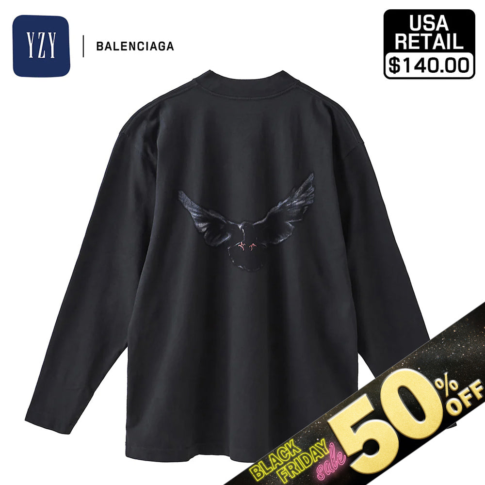 『50%OFF BLACK FRIDAY SALE』 [YEEZY × GAP ENGINEERED BY BALENCIAGA] 10A DOVE LS TEE 471305-02-2 BLACK25 【Lサイズ】
