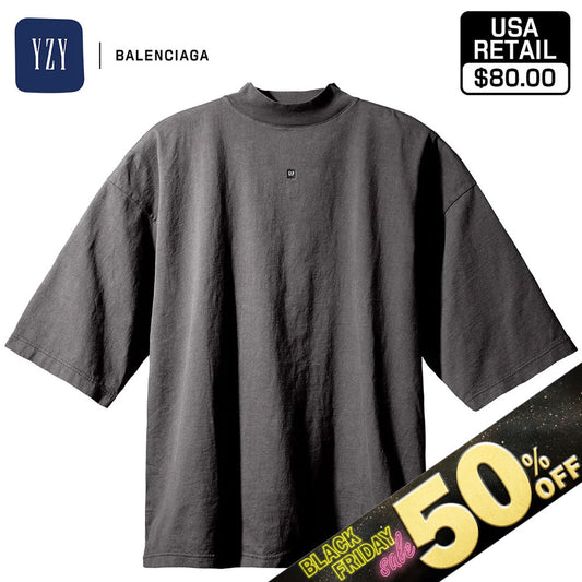 『50%OFF BLACK FRIDAY SALE』 [YEEZY × GAP ENGINEERED BY BALENCIAGA] 52 LOGO 3/4 SLEEVE TEE 471310-10-2 DARKGREY1