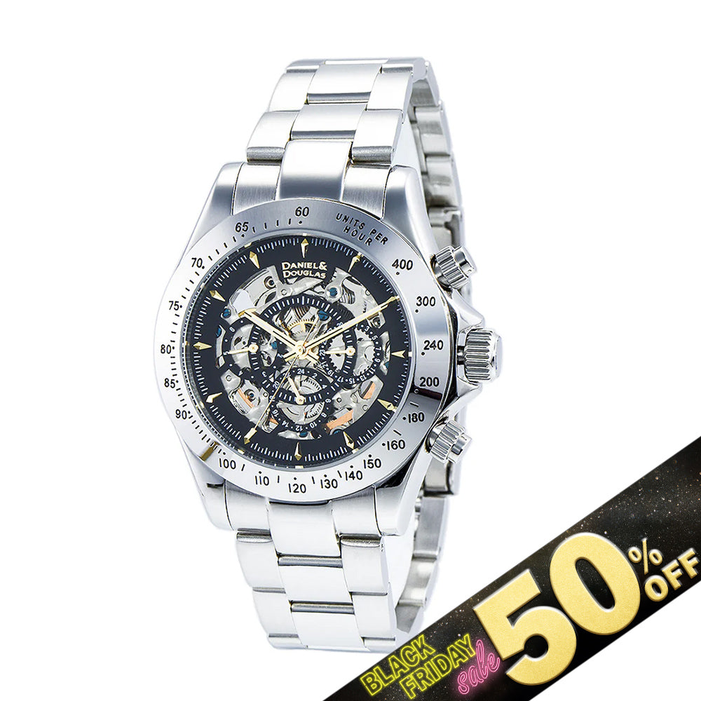 『50%OFF BLACK FRIDAY SALE』 [DANIEL & DOUGLAS] ダニエルアンドダグラス 腕時計 自動巻き DD8802-BKGD