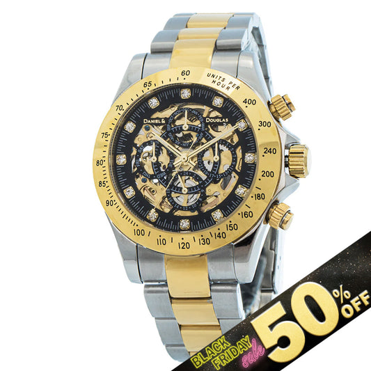 『50%OFF BLACK FRIDAY SALE』 [DANIEL & DOUGLAS] ダニエルアンドダグラス 腕時計 自動巻き DD8802-GPBK4