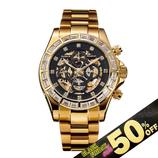 『50%OFF BLACK FRIDAY SALE』 [DANIEL & DOUGLAS] ダニエルアンドダグラス 腕時計 自動巻き DD8802DG-BK4