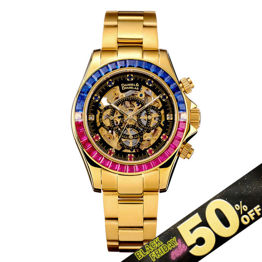『50%OFF BLACK FRIDAY SALE』 [DANIEL & DOUGLAS] ダニエルアンドダグラス 腕時計 自動巻き DD8802DG-BLRD3