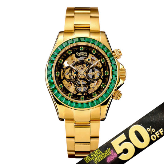 『50%OFF BLACK FRIDAY SALE』 [DANIEL & DOUGLAS] ダニエルアンドダグラス 腕時計 自動巻き DD8802DG-GR3