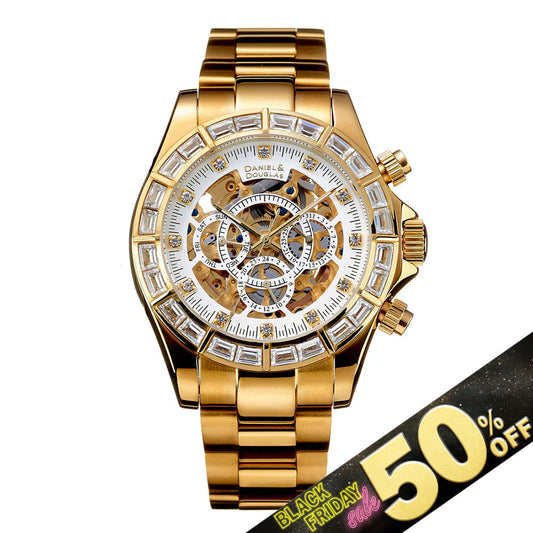 『50%OFF BLACK FRIDAY SALE』 [DANIEL & DOUGLAS] ダニエルアンドダグラス 腕時計 自動巻き DD8802DG-WH3