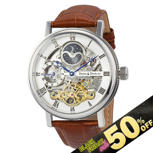 『50%OFF BLACK FRIDAY SALE』 [DANIEL & DOUGLAS] ダニエルアンドダグラス 腕時計 自動巻き DD8806-SV