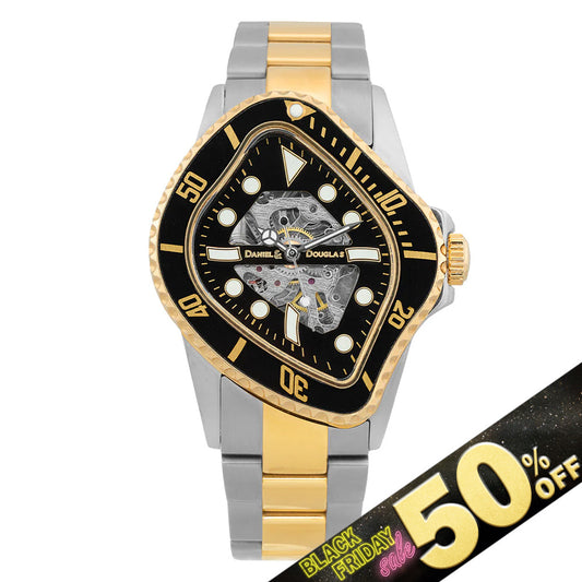 『50%OFF BLACK FRIDAY SALE』 [DANIEL & DOUGLAS] ダニエルアンドダグラス BROKEN MARINE 腕時計 自動巻き DD8811-SGBK