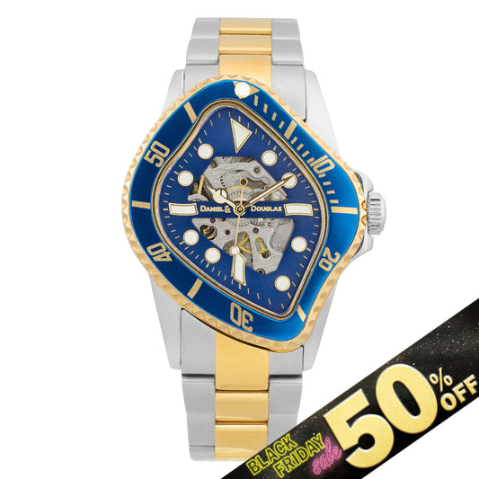 『50%OFF BLACK FRIDAY SALE』 [DANIEL & DOUGLAS] ダニエルアンドダグラス BROKEN MARINE 腕時計 自動巻き DD8811-SGBL