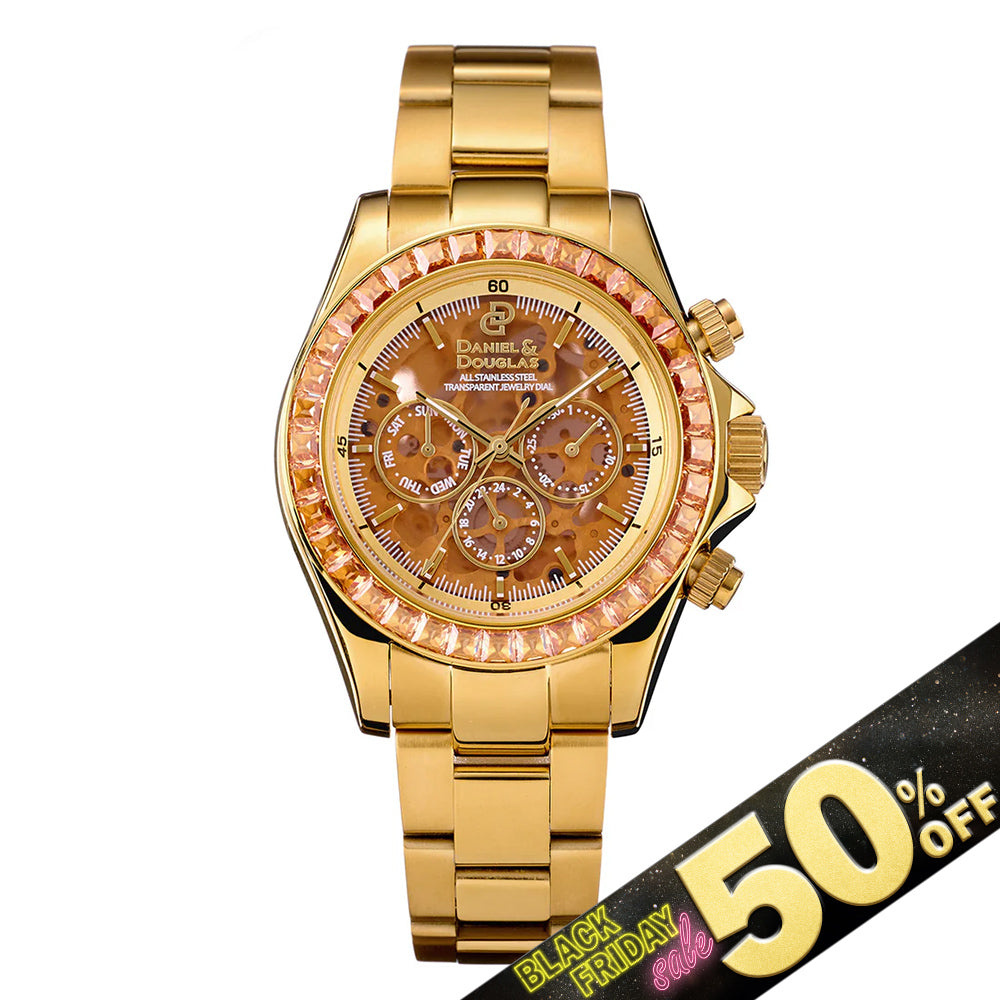 『50%OFF BLACK FRIDAY SALE』 [DANIEL & DOUGLAS] ダニエルアンドダグラス 腕時計 自動巻き DD8812GP-BR3
