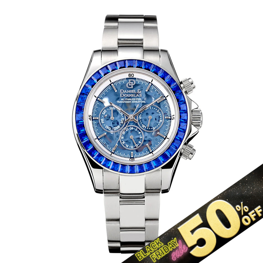 『50%OFF BLACK FRIDAY SALE』 [DANIEL & DOUGLAS] ダニエルアンドダグラス 腕時計 自動巻き DD8812SS-BL