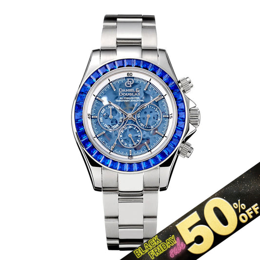 『50%OFF BLACK FRIDAY SALE』 [DANIEL & DOUGLAS] ダニエルアンドダグラス 腕時計 自動巻き DD8812SS-BL