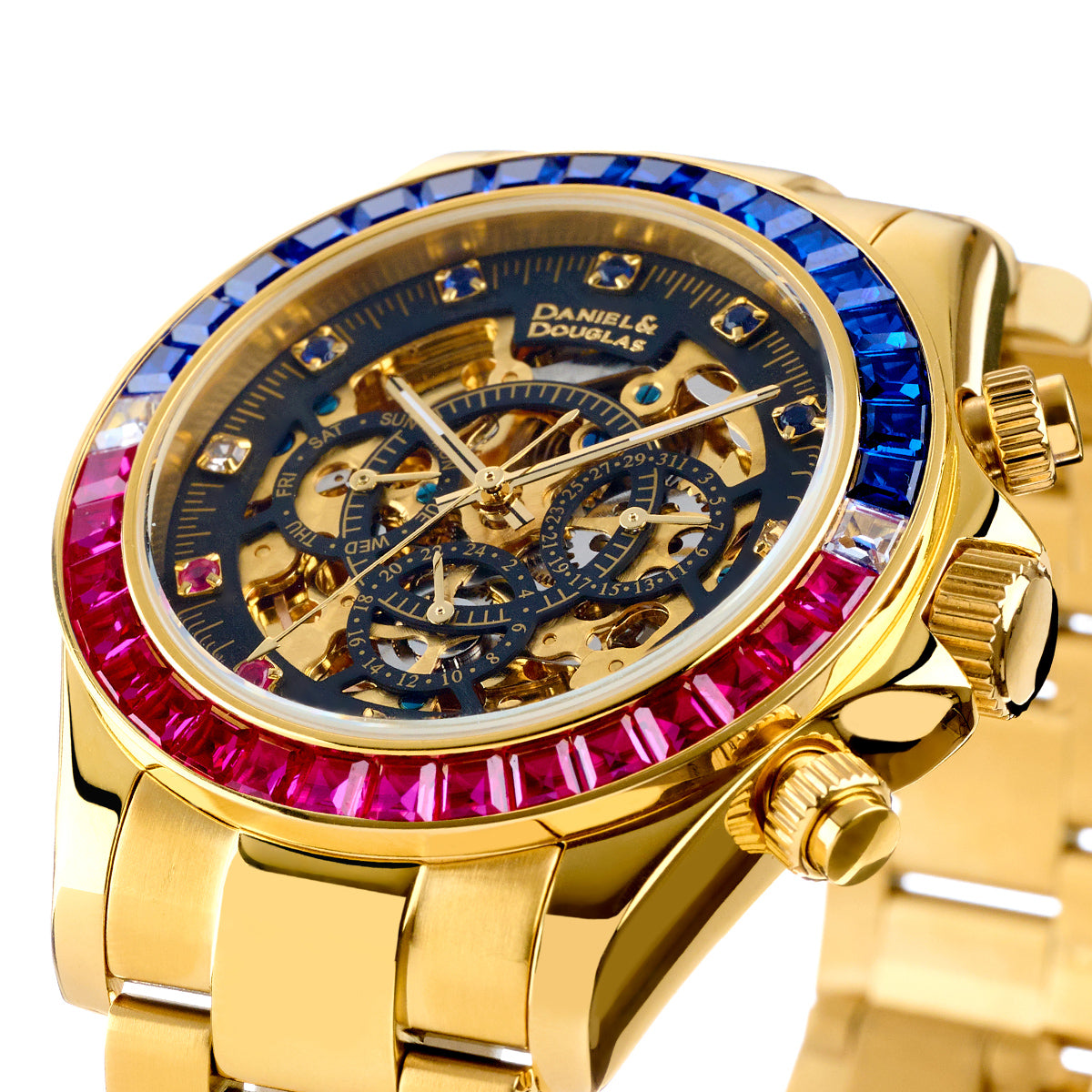 『50%OFF BLACK FRIDAY SALE』 [DANIEL & DOUGLAS] ダニエルアンドダグラス 腕時計 自動巻き DD8802DG-BLRD3