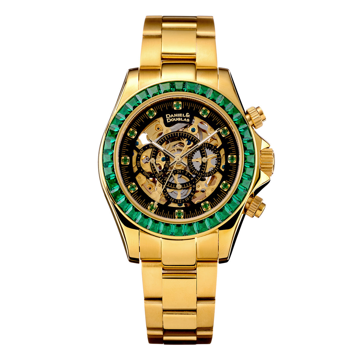 『50%OFF BLACK FRIDAY SALE』 [DANIEL & DOUGLAS] ダニエルアンドダグラス 腕時計 自動巻き DD8802DG-GR3