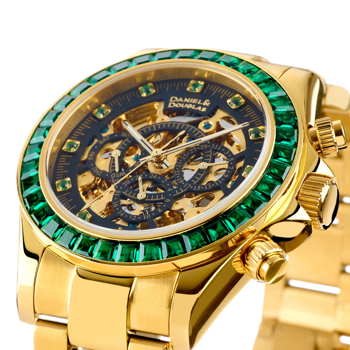 『50%OFF BLACK FRIDAY SALE』 [DANIEL & DOUGLAS] ダニエルアンドダグラス 腕時計 自動巻き DD8802DG-GR3