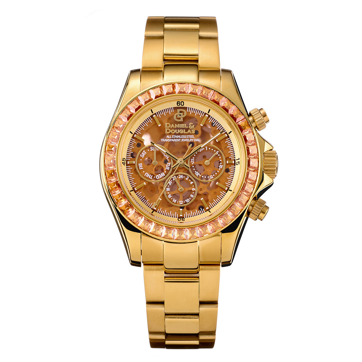 『50%OFF BLACK FRIDAY SALE』 [DANIEL & DOUGLAS] ダニエルアンドダグラス 腕時計 自動巻き DD8812GP-BR3