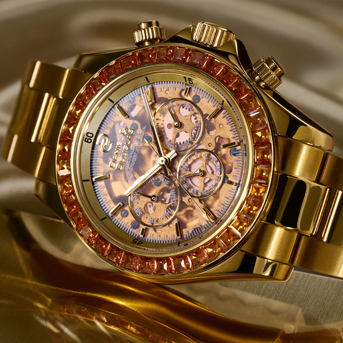 『50%OFF BLACK FRIDAY SALE』 [DANIEL & DOUGLAS] ダニエルアンドダグラス 腕時計 自動巻き DD8812GP-BR3