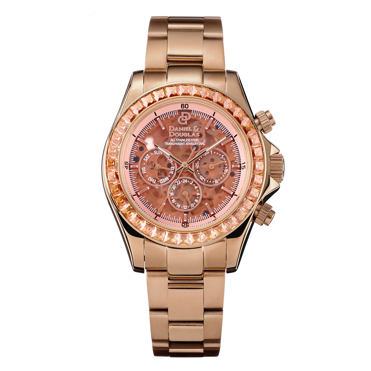 『50%OFF BLACK FRIDAY SALE』 [DANIEL & DOUGLAS] ダニエルアンドダグラス 腕時計 自動巻き DD8812RG-BR3
