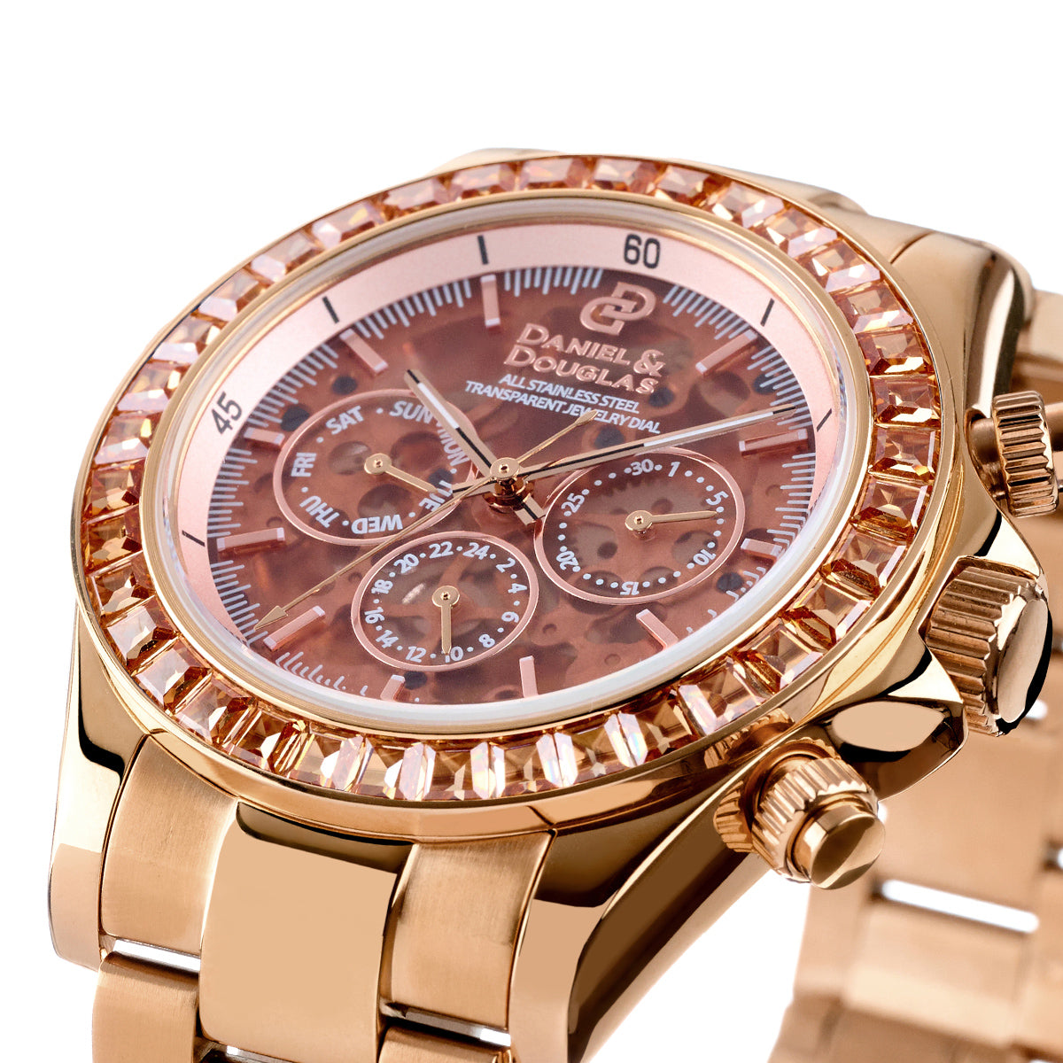 『50%OFF BLACK FRIDAY SALE』 [DANIEL & DOUGLAS] ダニエルアンドダグラス 腕時計 自動巻き DD8812RG-BR3