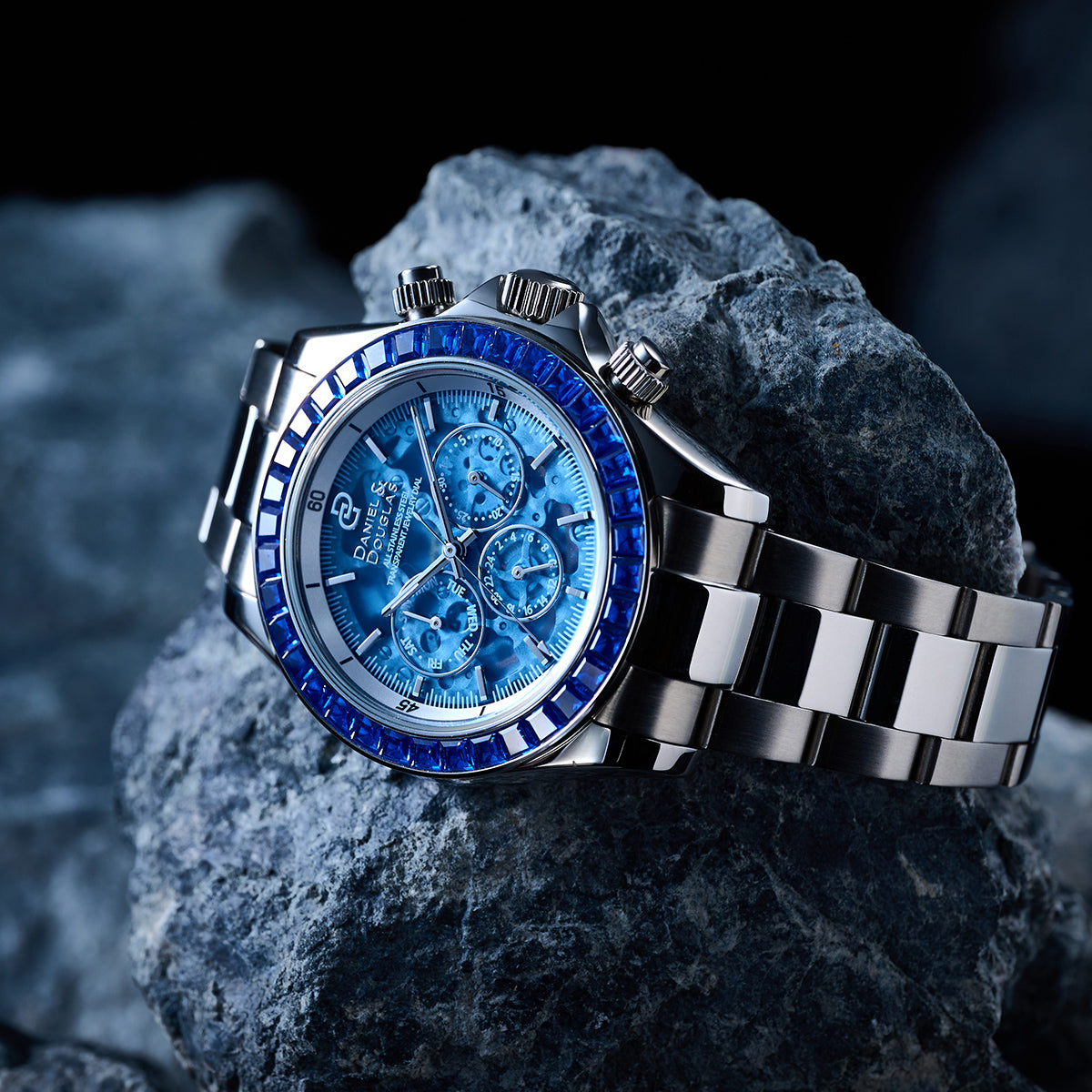 『50%OFF BLACK FRIDAY SALE』 [DANIEL & DOUGLAS] ダニエルアンドダグラス 腕時計 自動巻き DD8812SS-BL