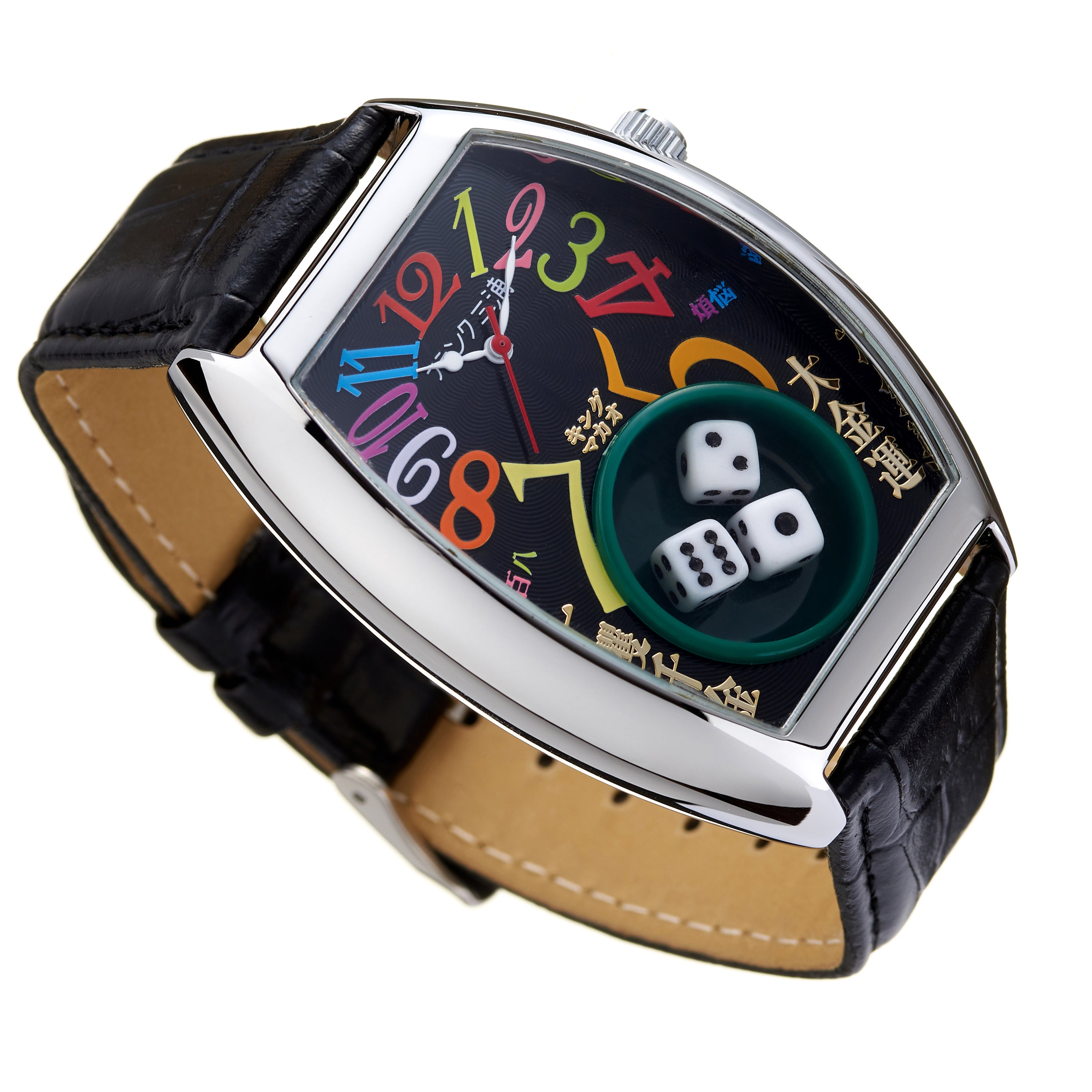 Big3フェンスタークォーツ/おもしろい形！ フランク三浦] 腕時計 キングマカオ Gamble Watch レインボー FM12