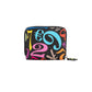 Frank Miura Miracle Wallet, Zipper-Around, Bifold, Men's and Women's, Rainbow Black and Rainbow White, FMS23