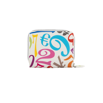Frank Miura Miracle Wallet, Zipper-Around, Bifold, Men's and Women's, Rainbow Black and Rainbow White, FMS23