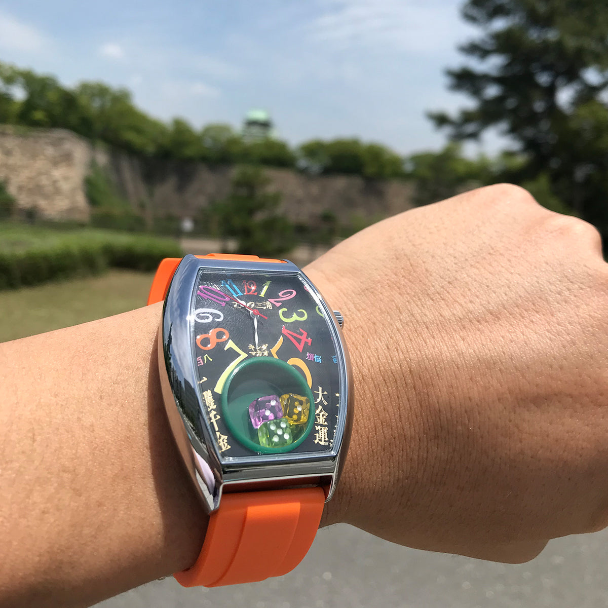 [フランク三浦] 腕時計 キングマカオ Gamble Watch グレートオレンジ FM12-CRBKOR グレートオレンジ