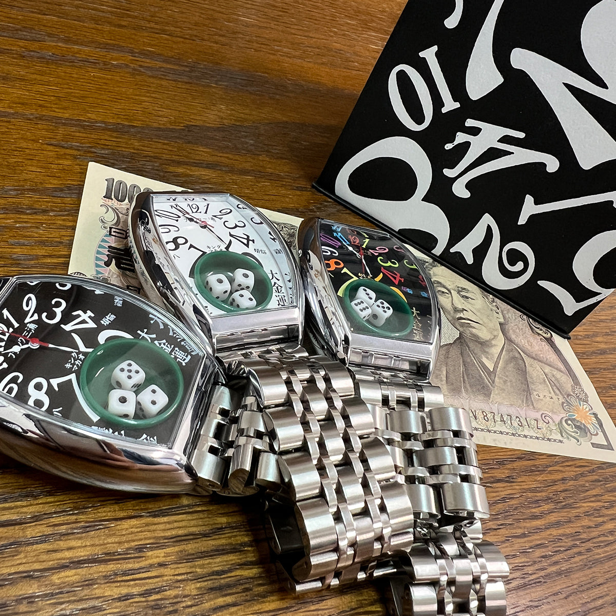 フランク三浦 キングマカオ Gamble Watch メタルバンド ホワイト