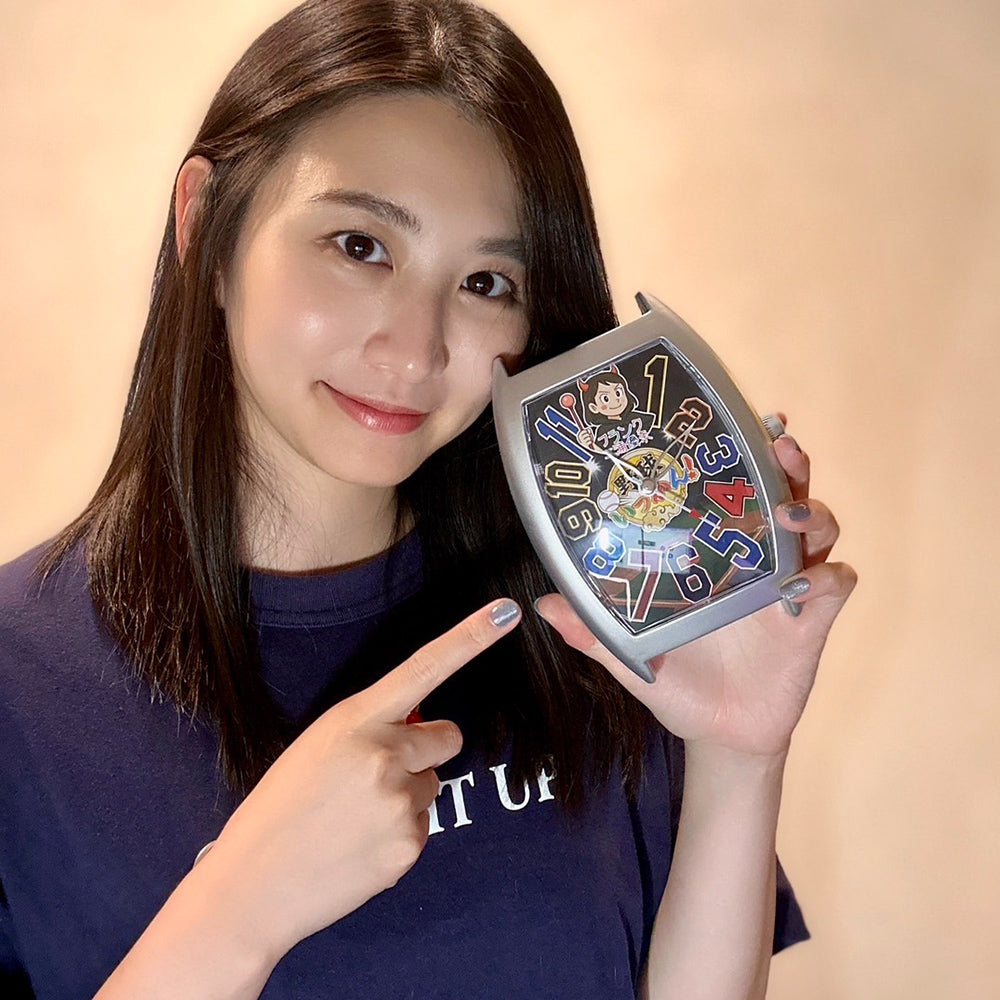 【野球いっかん メンバーシップ限定商品】野球いっかんXフランク三浦コラボ フランク三浦優奈 テーブルクロック卓上時計 FM09K-1KAN