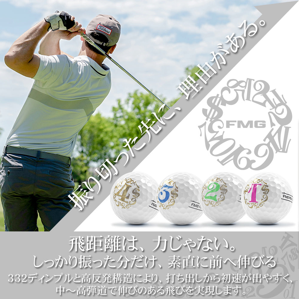 [フランク三浦] ゴルフボール 3カートン 36個入り FMG-BALL1-WH