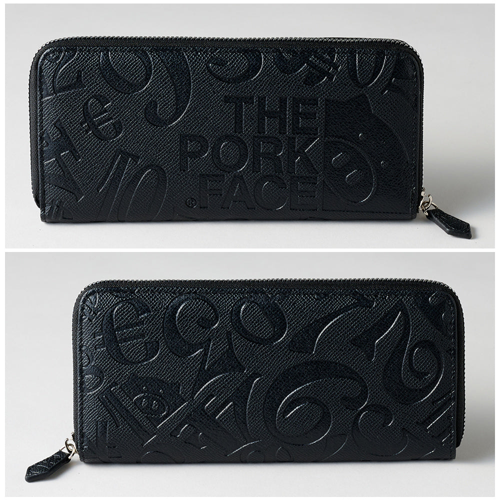 [NEW]『The Pork Face Official License』 [フランク三浦 × THE PORK FACE] 奇跡の財布 メンズ レディース  ブラック FMPS-BK