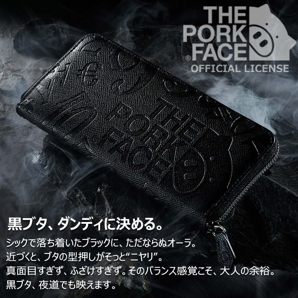 [NEW]『The Pork Face Official License』 [フランク三浦 × THE PORK FACE] 奇跡の財布 メンズ レディース  ブラック FMPS-BK