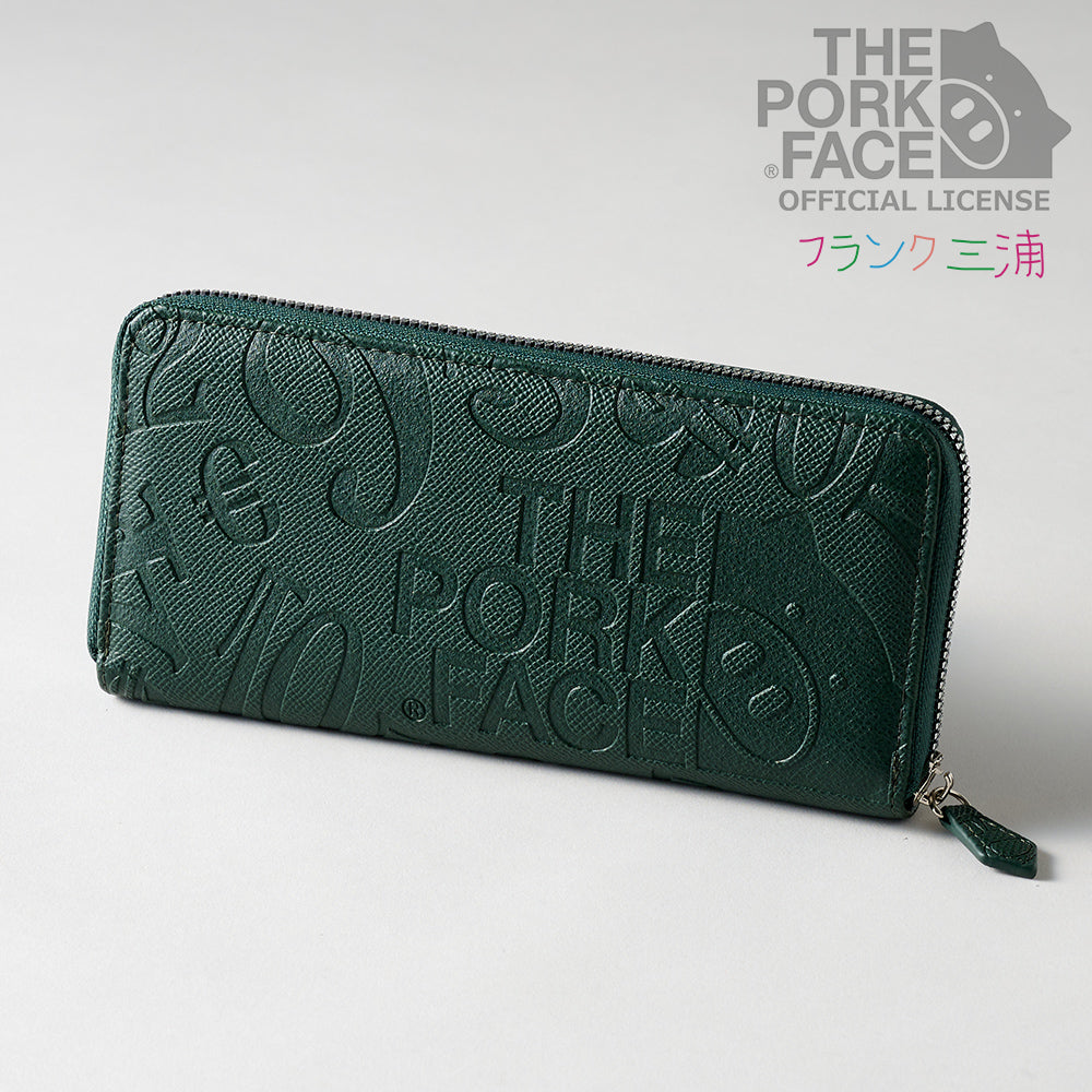 [NEW]『The Pork Face Official License』 [フランク三浦 × THE PORK FACE] 奇跡の財布 メンズ レディース  グリーン FMPS-GR