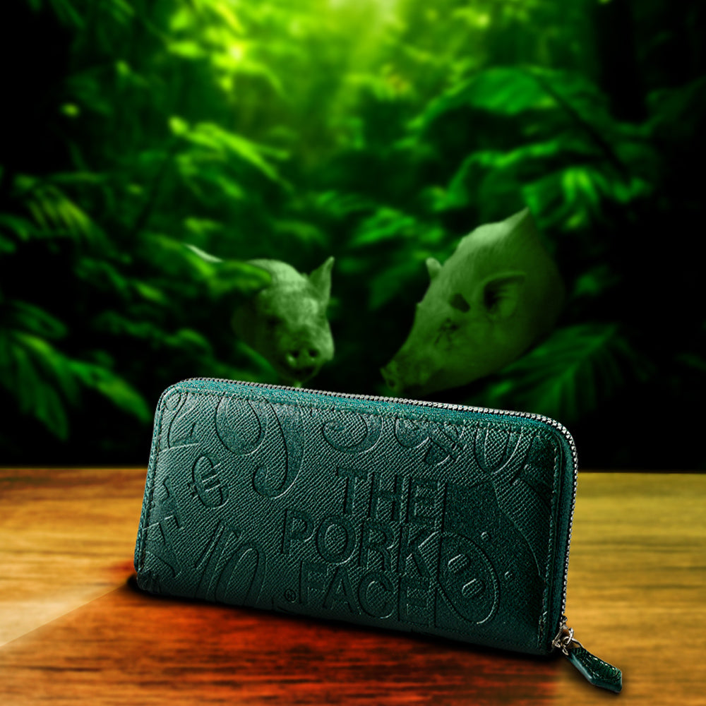 [NEW]『The Pork Face Official License』 [フランク三浦 × THE PORK FACE] 奇跡の財布 メンズ レディース  グリーン FMPS-GR